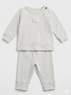 Carter's Light Gray Elephant Two-Piece Comfy Set